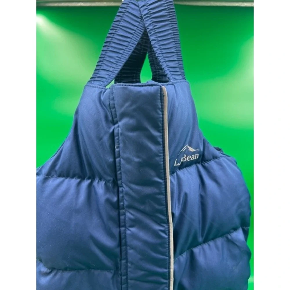 L.L. Bean Snow Bibs Kids 12-18M Navy Blue Fleece Lined Insulated Overalls